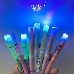 Cute Cartoon LED Light Invisible Pen (4 Pcs)